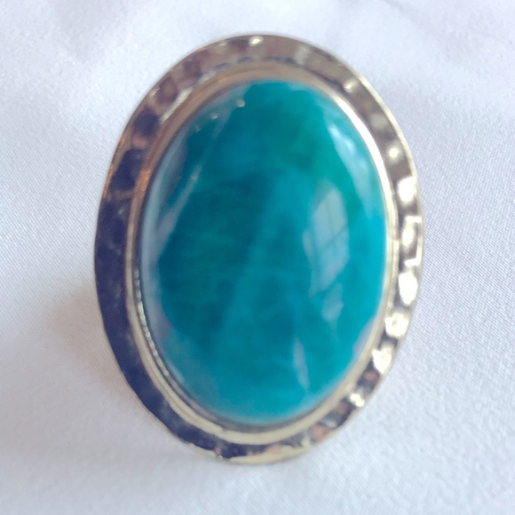Green Turquoise Stretch Ring - Picture 10 of 12